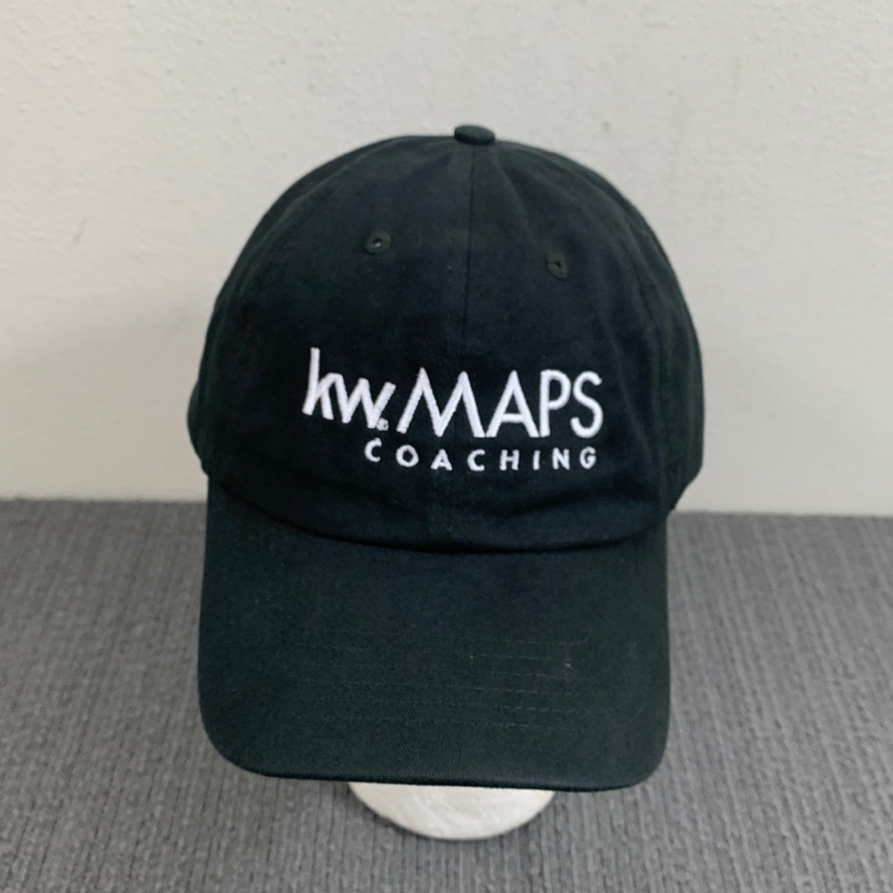 kw MAPS Coaching Baseball Hat Unisex OSFM Black White Strapback Quake City Caps